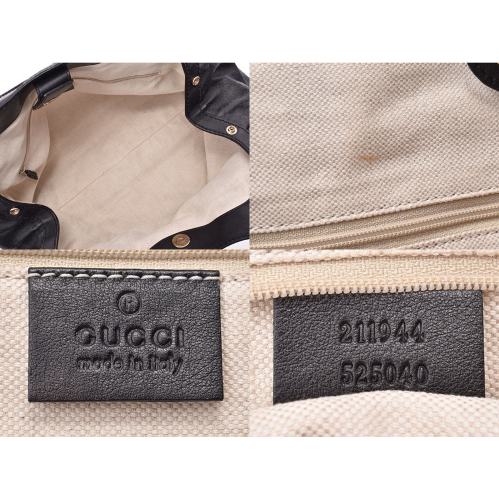Gucci Guccissima Sukey Handbag Black Leather - Picture 9 of 11